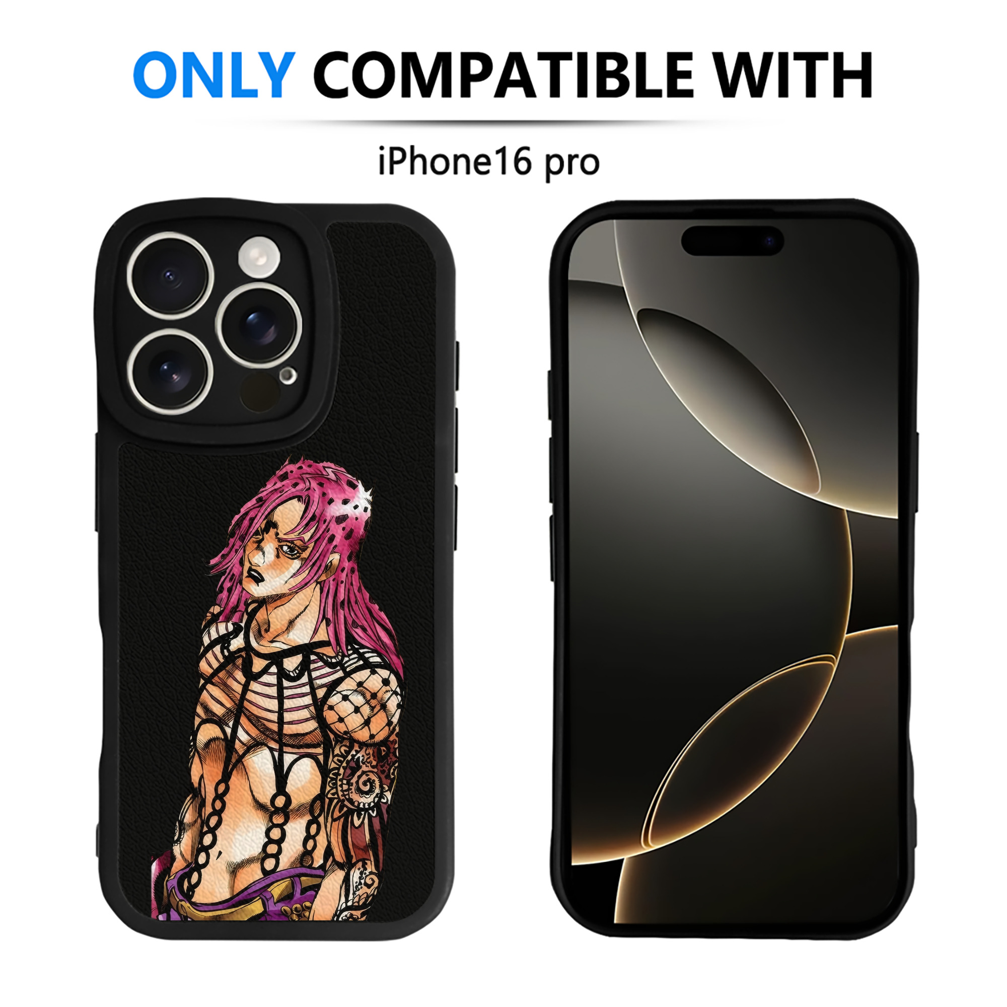 （画像用） ジョジョの奇妙な冒険 ビネガー?ドッピオ JoJo's Bizarre Adventure Vinegar Doppio 【iPhone 16シリーズ対応】シリコンスマホケース（レザー調） 材質：シリコン